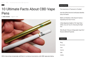 The Benefits And Considerations Of Cbd Vape Pens: A Complete Guide