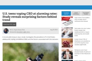 The Growing Concern Of Cbd Vaping Among Young E-Cigarette Users: Findings From The 2022 National Youth Tobacco Survey
